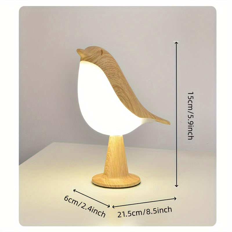 Cute Bird LED Desk Lamp – Rechargeable Touch Night Light with Aromatherapy