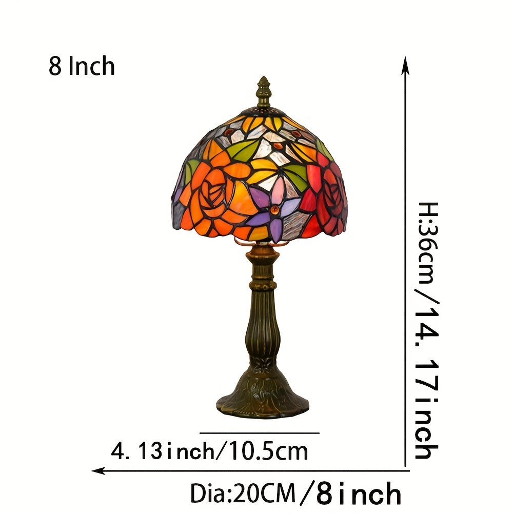 Art Deco Glass Table Lamp – Elegant Floral Design