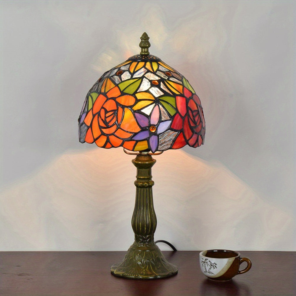 Art Deco Glass Table Lamp – Elegant Floral Design