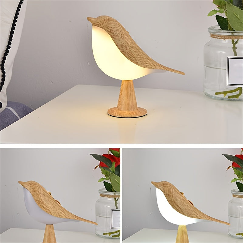 Cute Bird LED Desk Lamp – Rechargeable Touch Night Light with Aromatherapy