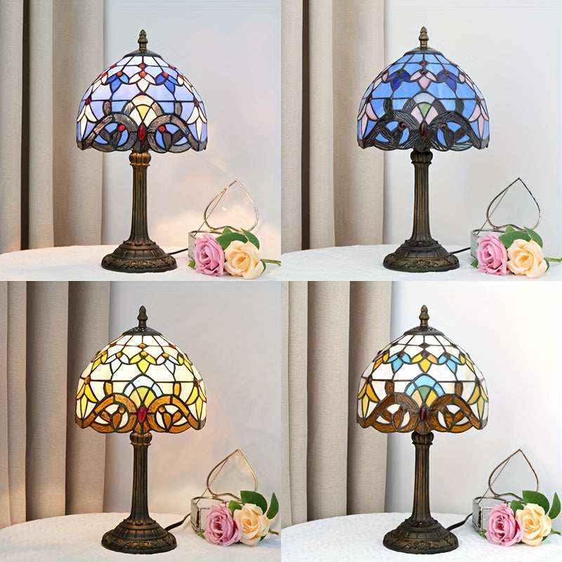 Art Deco Glass Table Lamp – Elegant Floral Design