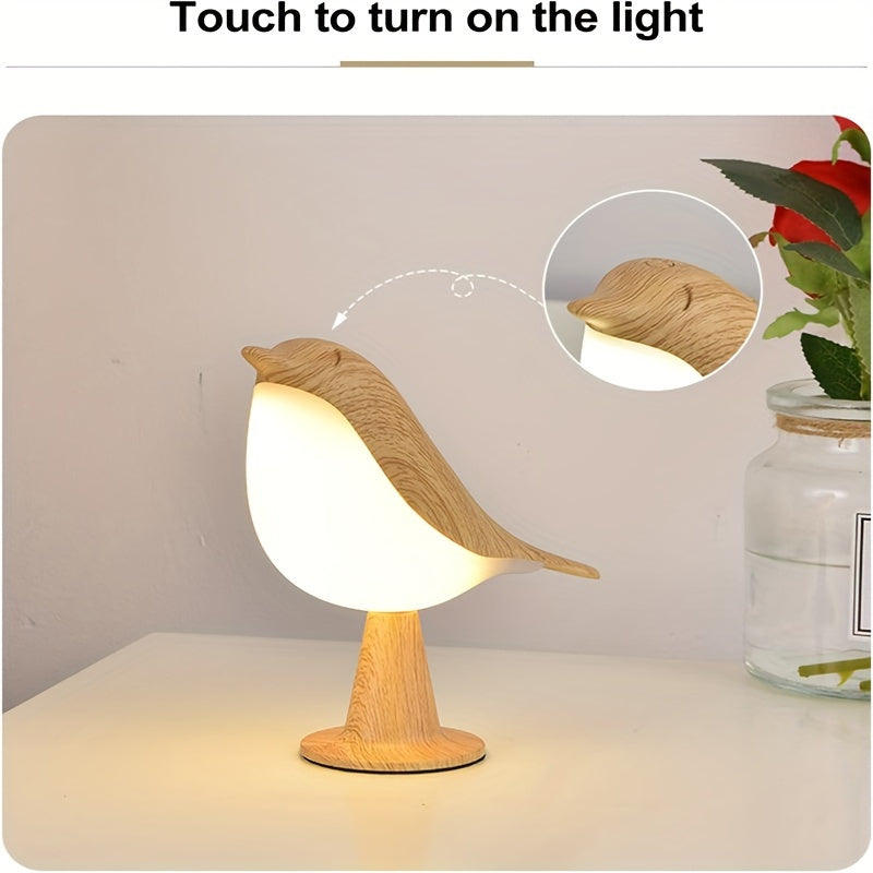 Cute Bird LED Desk Lamp – Rechargeable Touch Night Light with Aromatherapy