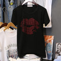 Loose cotton Hot drilling black T-shirts women short sleeve summer new Breathable Korean version Tees 2022 diamonds Trend Tops