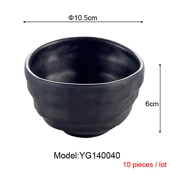 Melamine Dinnerware Black Frost Bowl Lrregular Square Bowl Fashion Restaurant Melamine Snack Bowl A5 Melamine Tableware