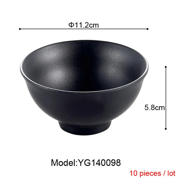 Melamine Dinnerware Black Frost Bowl Lrregular Square Bowl Fashion Restaurant Melamine Snack Bowl A5 Melamine Tableware
