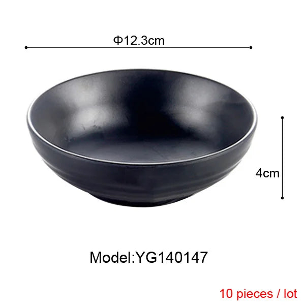 Melamine Dinnerware Black Frost Bowl Lrregular Square Bowl Fashion Restaurant Melamine Snack Bowl A5 Melamine Tableware