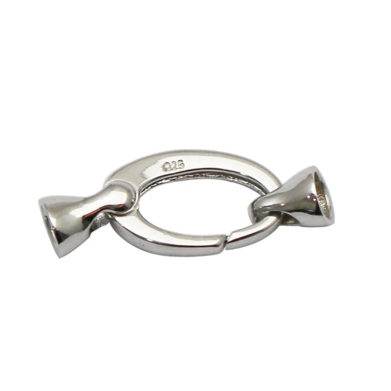 Beadsnice Pure Silver Connector Lobster Claw Clasps For Pearl Necklaces Fashion Jewelrys ID37138