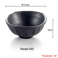 Melamine Dinnerware Black Frost Bowl Lrregular Square Bowl Fashion Restaurant Melamine Snack Bowl A5 Melamine Tableware