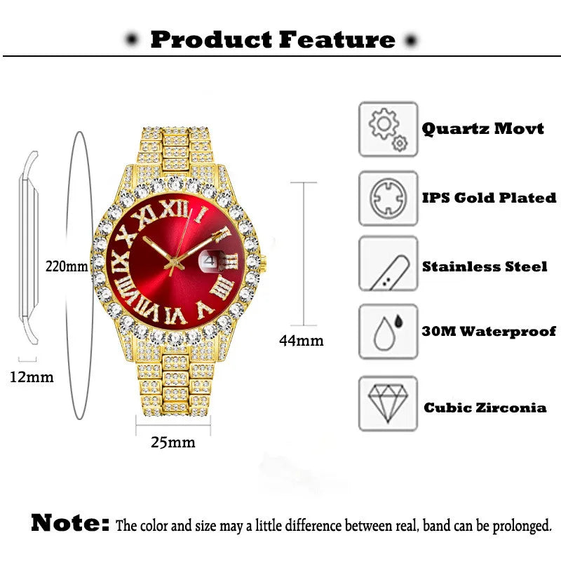 TOPGRILLZ 2020 New  Watch High Quality Top Brand Luxury Bracelet Stainless Steel Quartz Wristwatch Business Clock