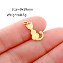 5Pcs/Lot Wild Animal Pendants Stainless Steel Wolf/Cat/ Dog Pet Charms for DIY Necklace Bracelet Earrings Jewelry Making Finding