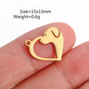 5Pcs/Lot Wild Animal Pendants Stainless Steel Wolf/Cat/ Dog Pet Charms for DIY Necklace Bracelet Earrings Jewelry Making Finding
