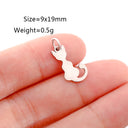 5Pcs/Lot Wild Animal Pendants Stainless Steel Wolf/Cat/ Dog Pet Charms for DIY Necklace Bracelet Earrings Jewelry Making Finding