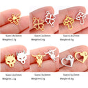 5Pcs/Lot Wild Animal Pendants Stainless Steel Wolf/Cat/ Dog Pet Charms for DIY Necklace Bracelet Earrings Jewelry Making Finding