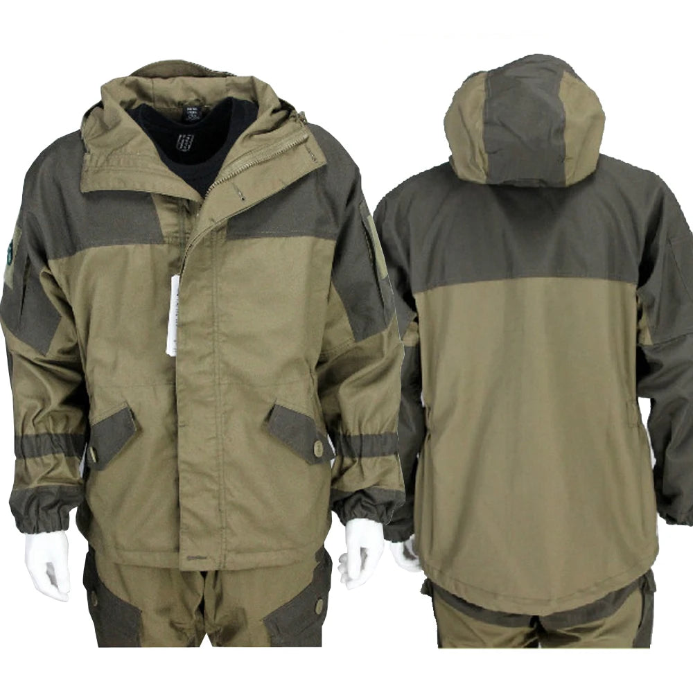 Russian GORKA-3M Combat Suit Men Smock Jacket + Pants 2 Pieces Set Multi Pocket Wear-resistant BDU Special Forces Clothing Male