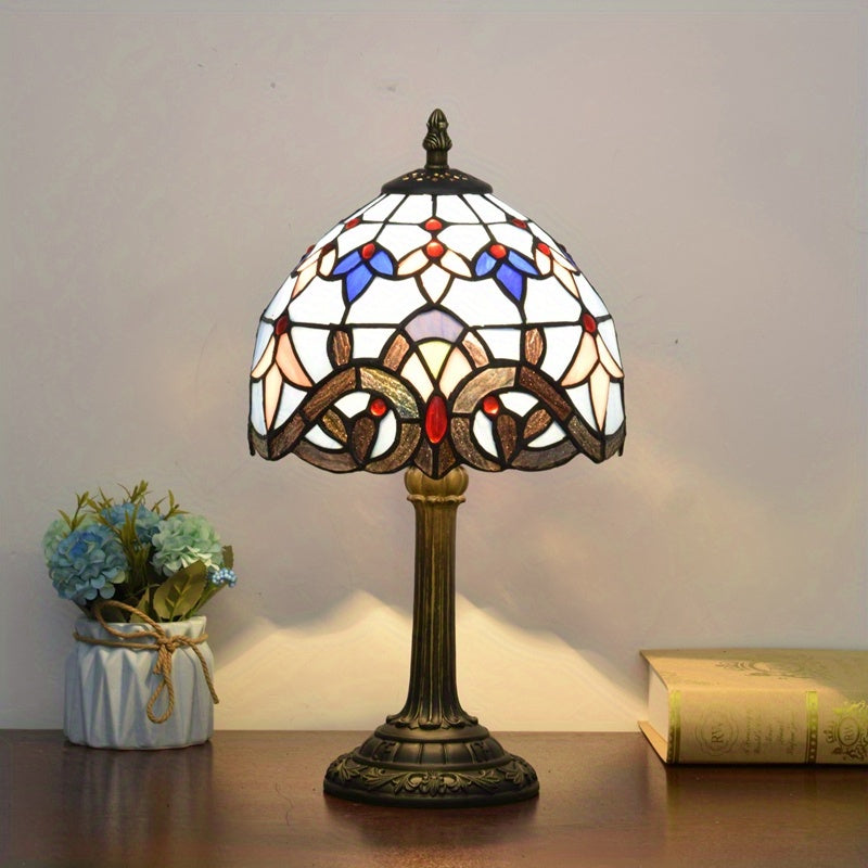Art Deco Glass Table Lamp – Elegant Floral Design