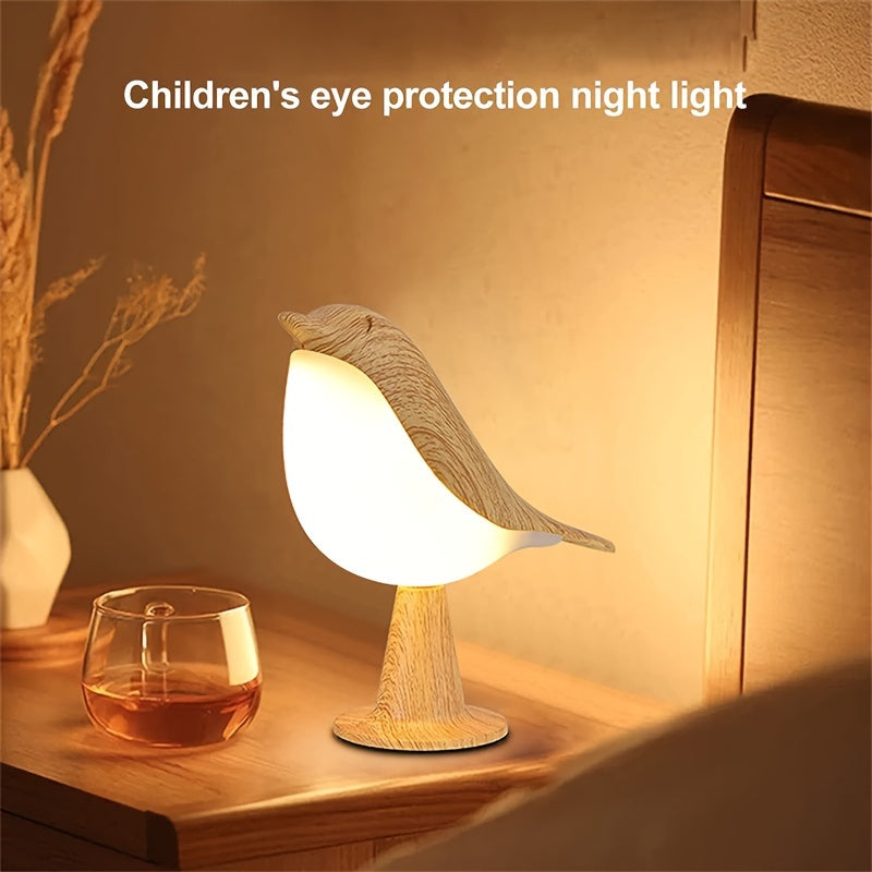 Cute Bird LED Desk Lamp – Rechargeable Touch Night Light with Aromatherapy